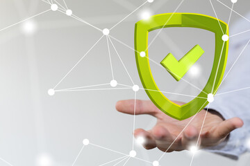 Information technology protected with firewall, secure access and encryption against cyber