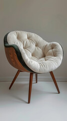 Nice and comfy chair, minimalist design, simple color background