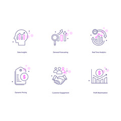 AI-Driven Trade Promotion Optimization Vector Icon Design Set