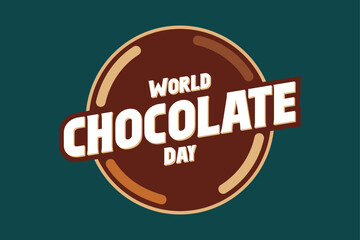 Fototapeta premium world chocolate day slogan art