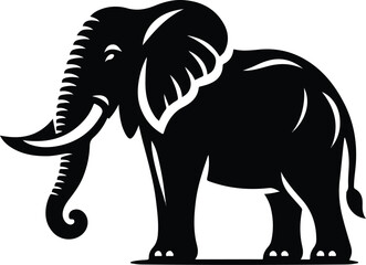 Elephant black vector illustration
