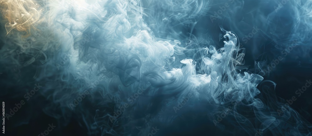 Poster The ethereal combination of light and smoke creates a captivating and mystical ambiance in the copy space image.