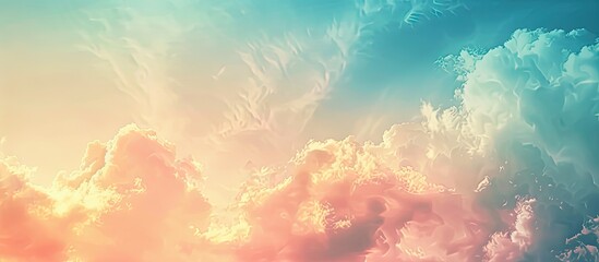 Nature's abstract background featuring a gentle, gradient-colored sky with a soft cloudy backdrop, ideal for a copy space image.