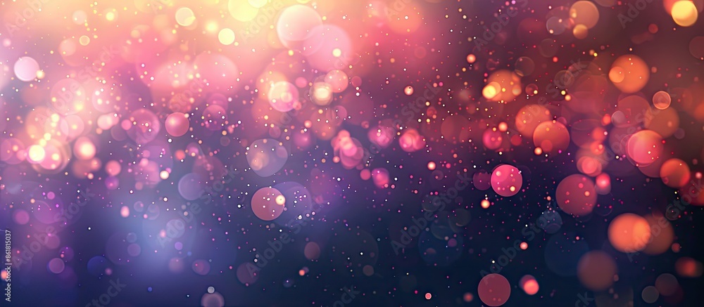 Poster texture with an elegant abstract background featuring bokeh lights, stars, and copy space image.