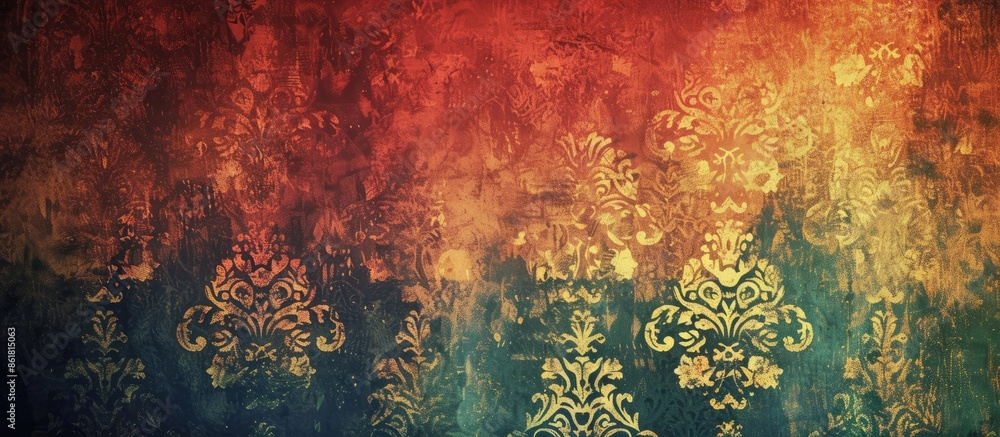 Leinwandbilder Vintage textured pattern with a gradient art design and vignette, creating an abstract old background ideal for incorporating copy space image.