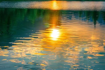 sunset reflection in water