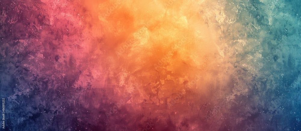 Poster background with gradient color transitioning smoothly and grainy texture with empty space for image 