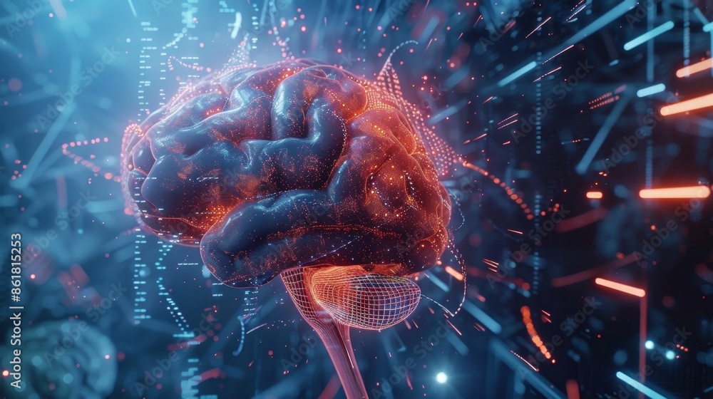 Poster a scientist using a 6gpowered braincomputer interface to tap into different regions of their brain u
