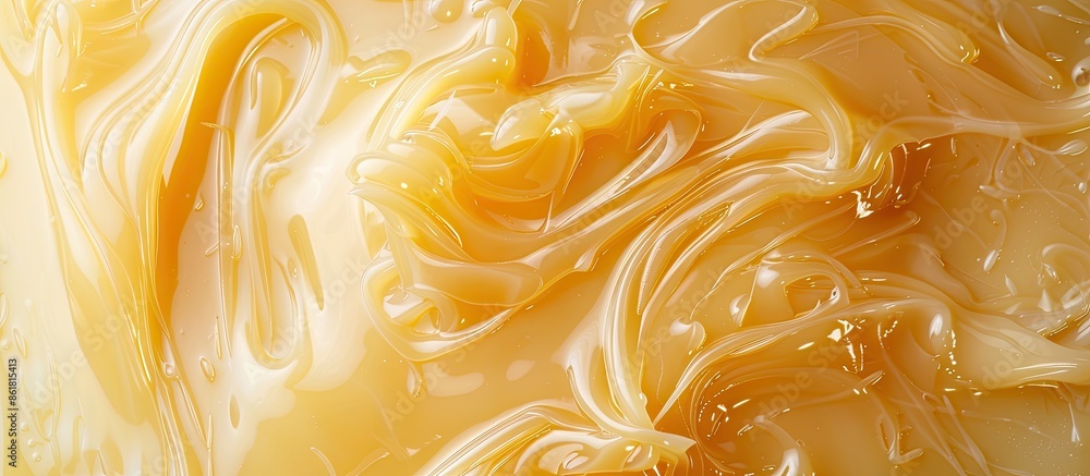 Poster background image made from boiled condensed milk with copy space.