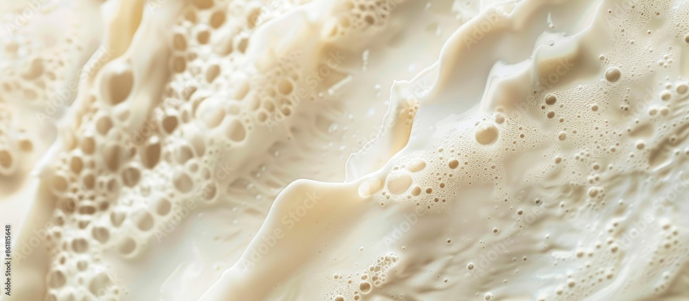 Poster light beige and milky cream colored macro photo texture background with copy space image.