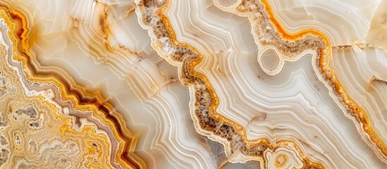 White, yellow, and brown onyx stone textures with natural patterns design a modern architectural wall with copy space image.