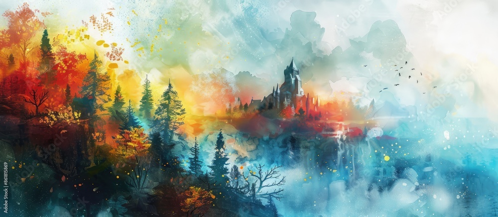 Poster Creative tools like watercolor paints are perfect for generating artistic masterpieces, especially when you need a soothing hobby or wish to create lively scenes. Add your own touch with these