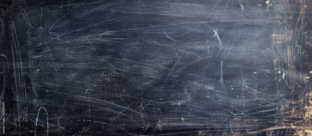 Fototapete Close-up of a chalkboard texture for an educational concept, with space for an image. Copy space image. Place for adding text and design