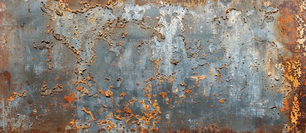 Leinwandbilder rusty sheet metal with chipped paint, ideal as a backdrop for design with ample copy space image.