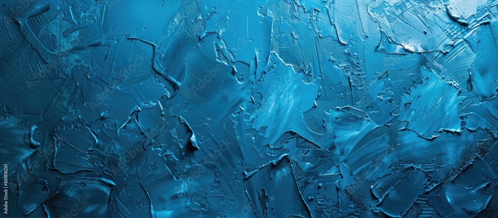 Poster Blue decorative plaster or concrete texture creating an abstract grunge background suitable for design with copy space image.