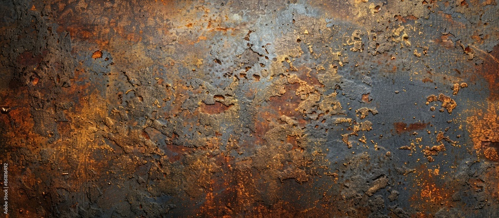 Poster Rusty metal texture background with a blank copy space image.