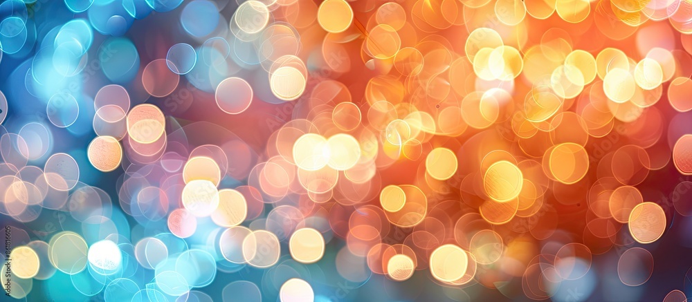 Poster vibrant soft blurry lights in an abstract backdrop with copy space image.