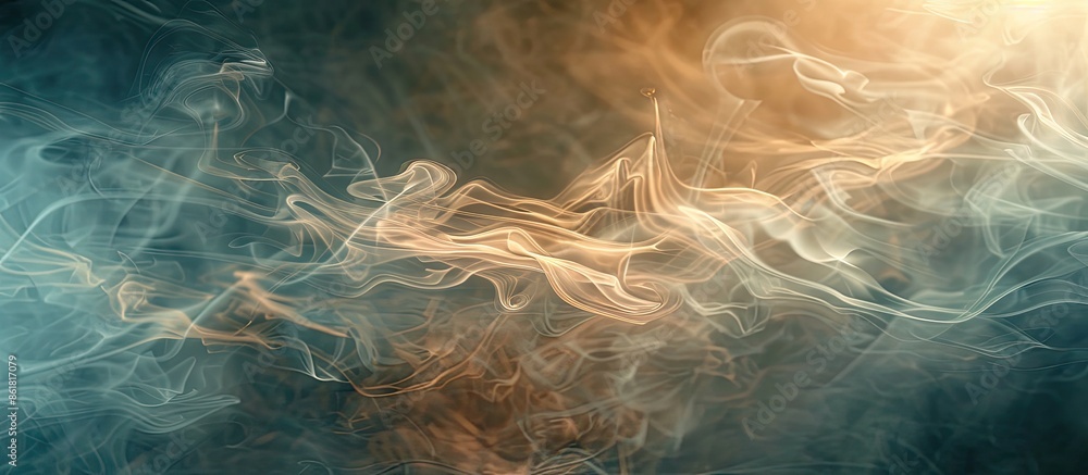 Aufkleber the ethereal combination of light and smoke creates a captivating and mystical ambiance in the copy 