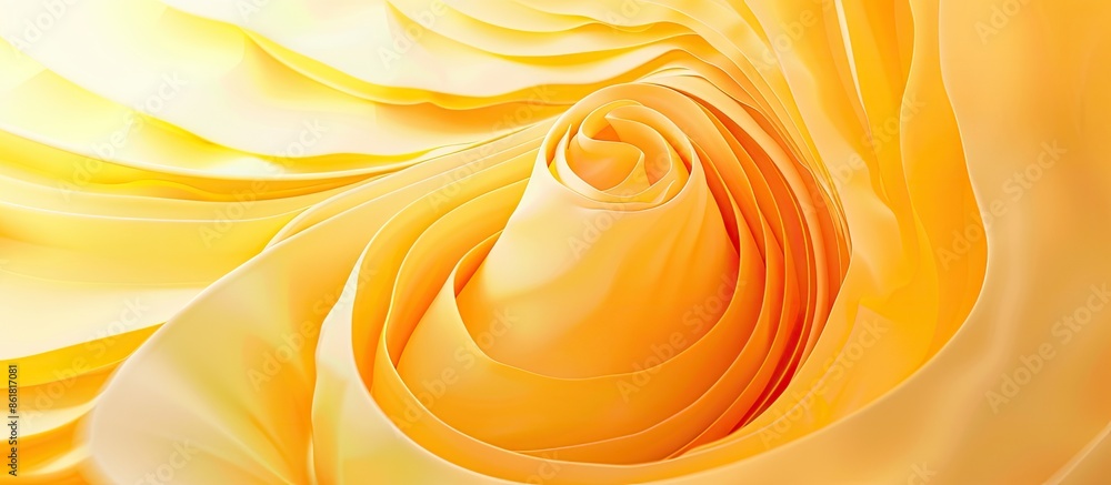 Aufkleber light orange-yellow abstract bulge in the center with copy space image.