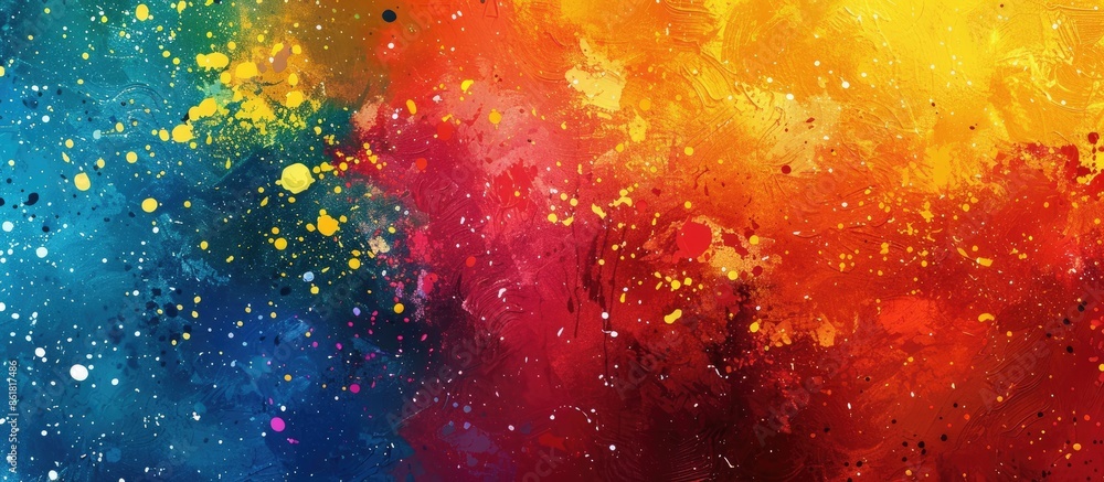 Fototapete background with mixed color paint splatter patterns, creating a colorful and messy splashes backdrop