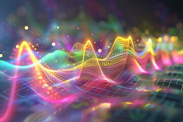 The visualization of a quantum harmonic oscillator with waves of probability density