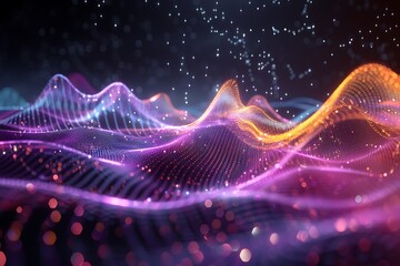 The visualization of a quantum harmonic oscillator with waves of probability density