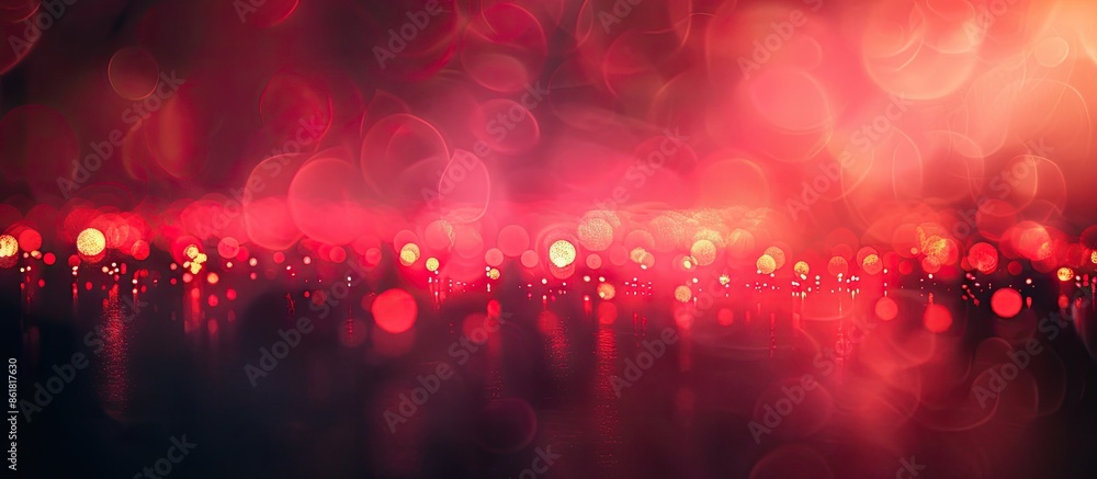 Poster nighttime abstract background with smooth red lights creating a blurred effect, ideal for a copy spa