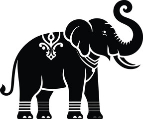 Elephant black vector illustration