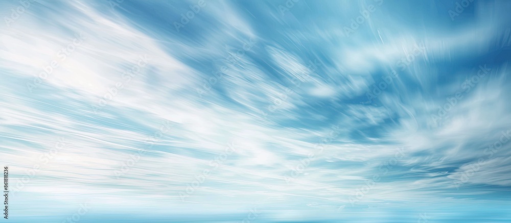 Poster abstract soft blurry blue and white sky background with white to blue color shades, ideal for templa