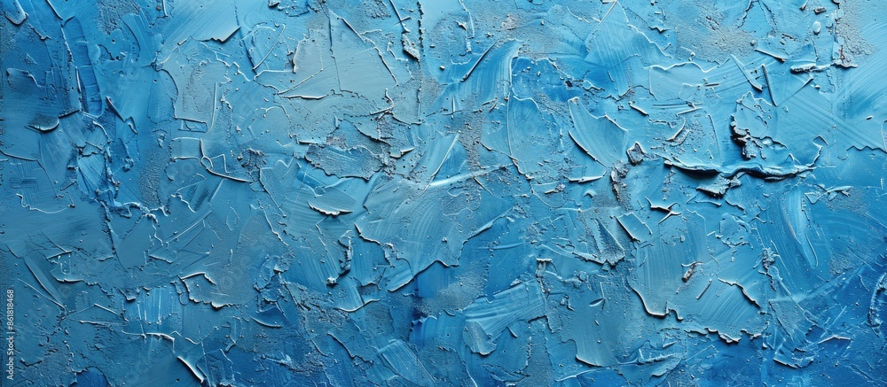 Poster Blue decorative plaster or concrete texture creating an abstract grunge background suitable for design with copy space image.