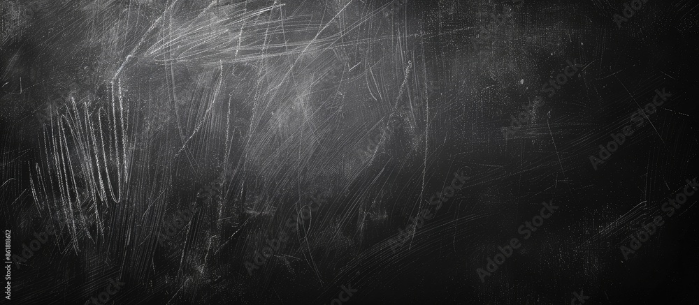 Poster A black chalkboard with space for writing and drawing. Copy space image. Place for adding text and design