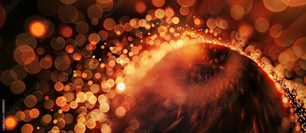 Aufkleber bokeh background resembling a black hole, ideal for copy space image.