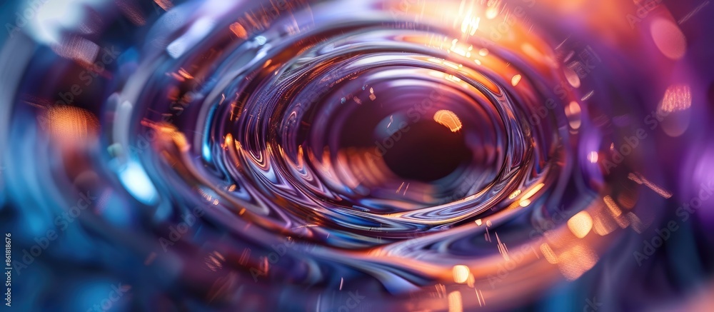 Poster Abstract background in shades of violet, blue, and brown with a silver circular element, ideal as a concept backdrop for holiday-themed copy space image.