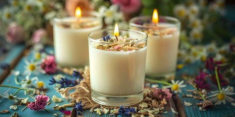Soy wax candle making kits with fragrance oils and wicks for DIY candles. Concept Candle Making Kits, Soy Wax, Fragrance Oils, Wicks, DIY Candles