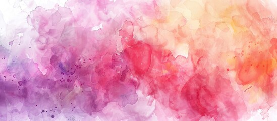 Fototapeta premium Watercolor abstract art painting on a background perfect for card design or creative banners with a blank area for additional elements, like text or images, known as copy space image.