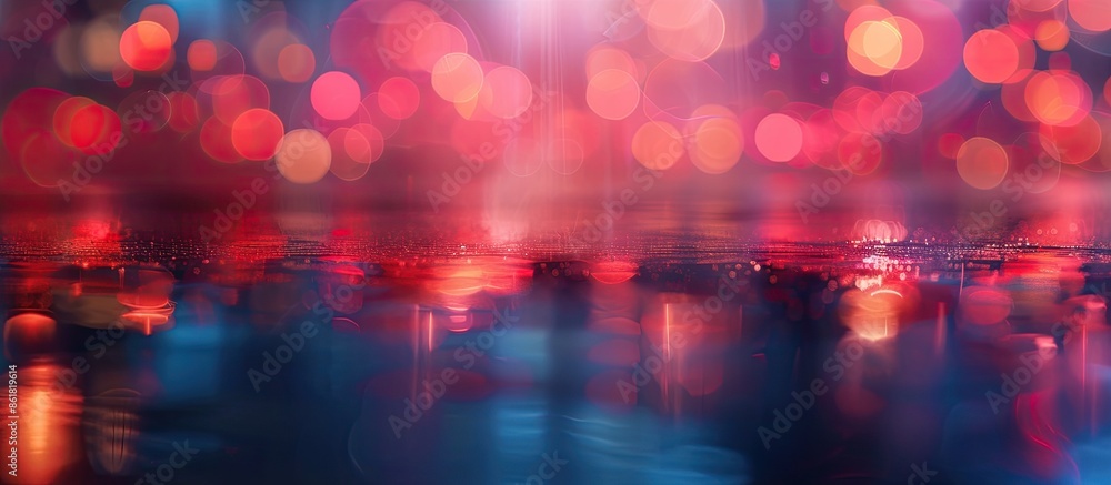 Aufkleber nighttime abstract background with smooth red lights creating a blurred effect, ideal for a copy spa