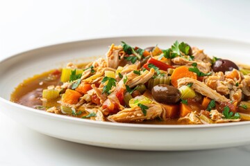 Fototapeta premium Catalan Chicken Stew: A Warm and Flavorful Culinary Experience