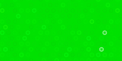 Light Green vector backdrop with mystery symbols.