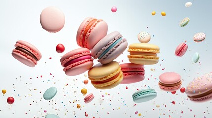 colorful macarons 