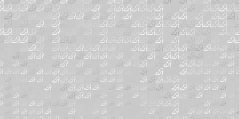 Light gray vector pattern with feminism elements.