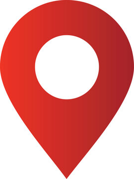 A red location pin icon commonly used in maps