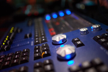 Audio Mixing Console in a Recording Studio with advanced sound production capabilities