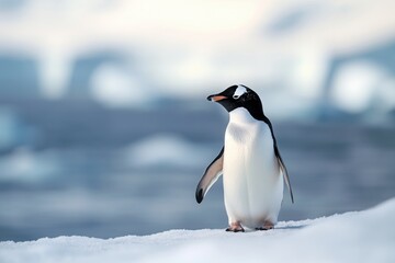 Obraz premium Penguin in the iceland, Discovering Penguins in Iceland, A Unique Wildlife Adventure, Exploring Iceland's Unexpected Penguin Sightings in 2024