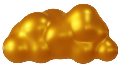 gold cloud. 3d rendering.	