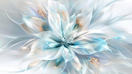 Fototapeta premium Ethereal abstract flowers beautifully blend light and color, creating a dreamy and luminous piece of art