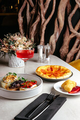 cocktail snacks. an aperitif for cocktails. cocktail bar menu