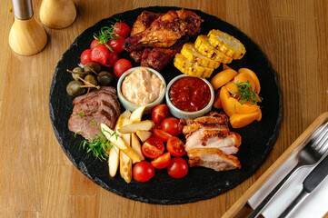 cocktail snacks. an aperitif for cocktails. cocktail bar menu