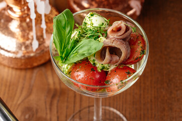 cocktail snacks. an aperitif for cocktails. cocktail bar menu