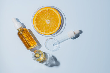 Citrus lab research. cosmetics productions, AHA components extraction. Skin care cosmetology...