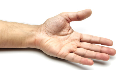 Hand empty isolated on white background